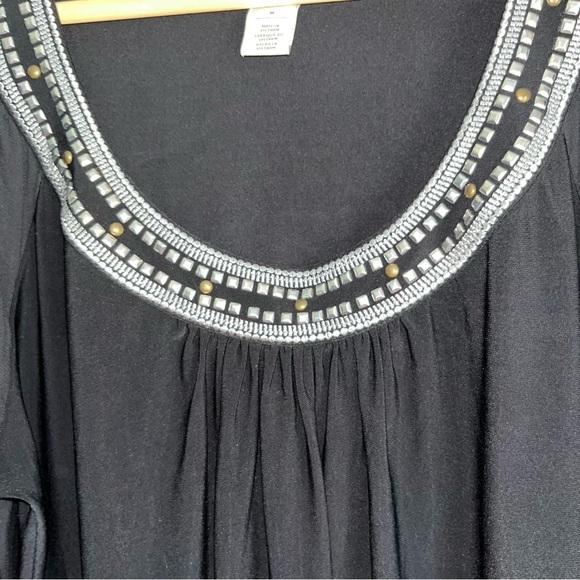 White House Black Market Black Embellished Neck Dress - Picture 4 of 5